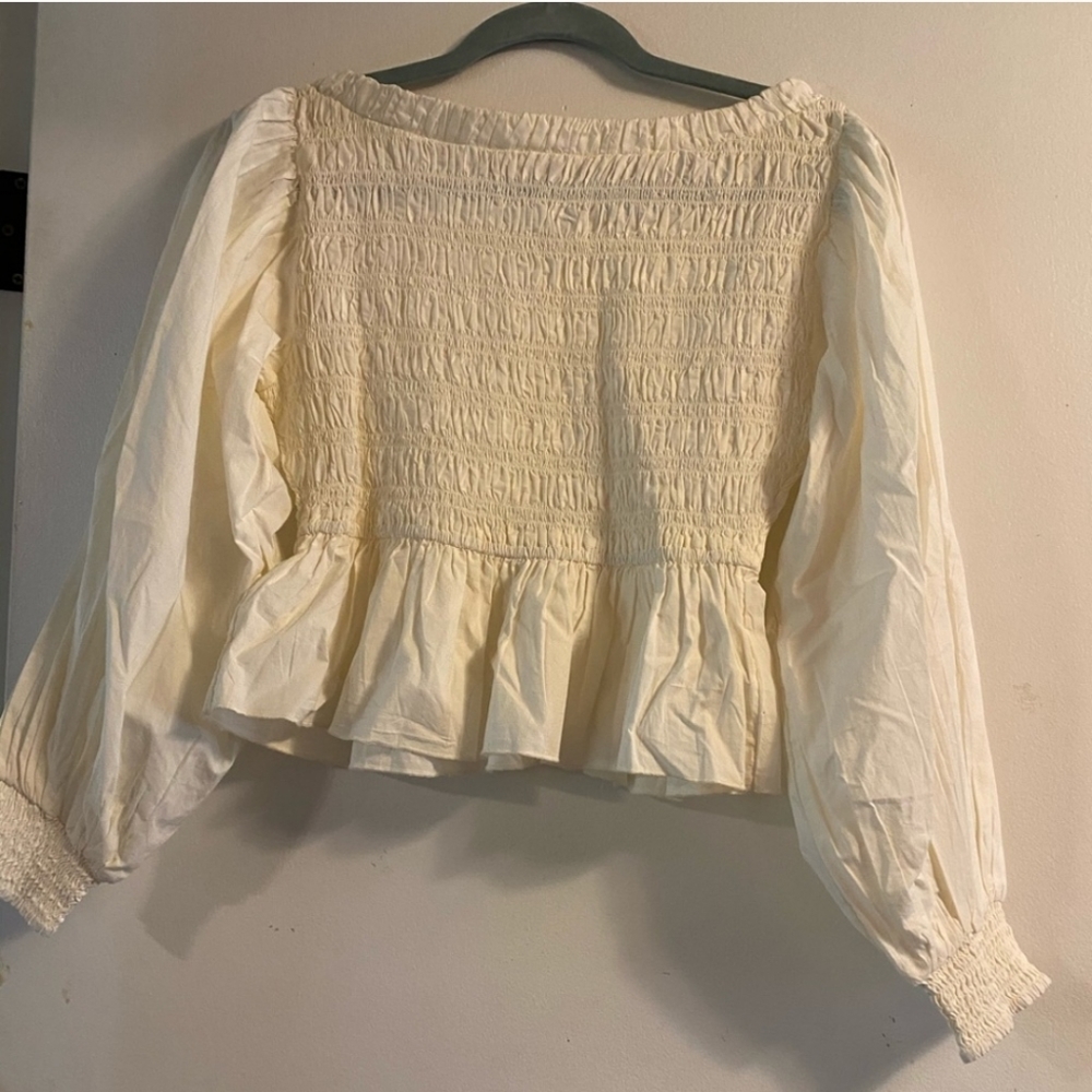 Free People Smocked Blouse